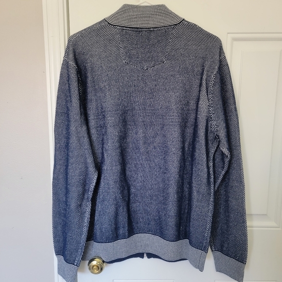 Robert Graham Mens XL Jacket Sweater Long Sleeve Zip Front Classic Fit Blue $228 - Picture 6 of 11